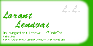 lorant lendvai business card